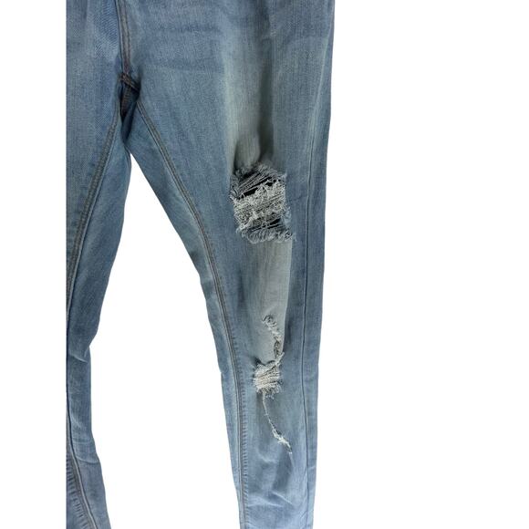 Indigo Rein Light Wash Blue Distressed Denim Skinny Jeans Junior's Size 9 - Picture 5 of 9